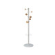 Appendiabiti a 6 ganci Music + 3 miniganci 175cm - bianco/legno - Alba