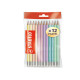 Matita in grafite Swano pastel - gradazione HB - con gommino - fusto in 6 colori pastel - Stabilo - conf. 12 pezzi