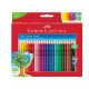 Matite colorate Color Grip - acquerellabili - Faber-Castell - scatola 24 pezzi