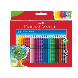 Matite colorate Color Grip - acquerellabili - Faber-Castell - scatola 24 pezzi