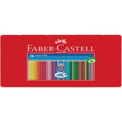 Matite colorate Colour Grip - acquerellabili - Faber-Castell - astuccio in metallo 36 pezzi
