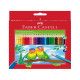 Matite colorate Eco - triangolari - diametro mina 3 mm - con temperino - colori assortiti - Faber-Castell - astuccio 24 pezzi