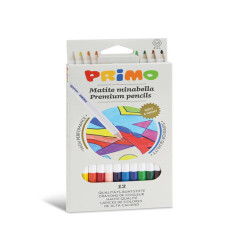Matite colorate Minabella - diametro mina 3,8 mm - colori assortiti - Primo - astuccio 12 pezzi