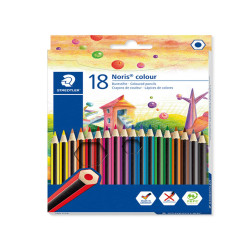Matite colorateNoris Colour - in wopex - colori assortiti - Staedtler - astuccio 18 pezzi