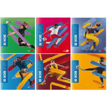 Maxiquaderno Be More Sport - A4 - rigo di 3a - 36+2 fogli - 100gr - BM