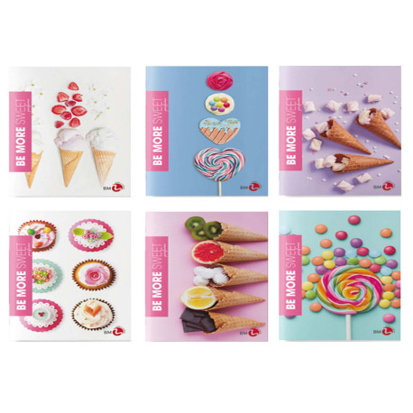Maxiquaderno Be More Sweet - A4 - 5mm c/margine - 36+2 fogli - 100gr - BM