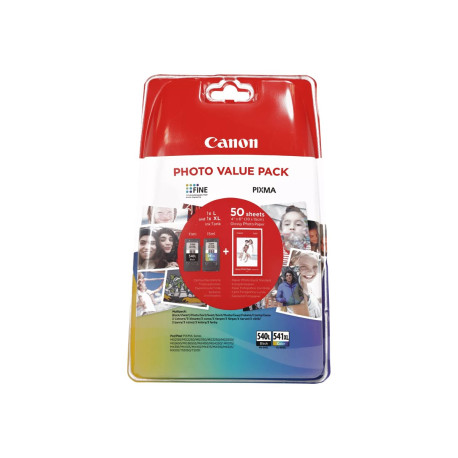 Canon PG-540L/CL-541XL Photo Value Pack - Lucido - confezione da 2 - Alta resa - nero, colore (ciano, magenta, giallo) - origin