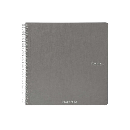 Maxiquaderno Ecoqua original - A4 - 90 gr - 1 rigo - 70 fogli - antracite - spiralato - Fabriano