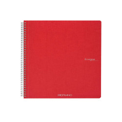 Maxiquaderno Ecoqua original - A4 - 90gr - 1 rigo - 70 fogli - lampone - spiralato - Fabriano