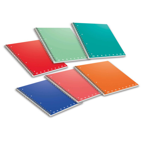 Maxiquaderno Monocromo - A4 - 5mm - 70 fogli - 80gr - s/fori  - spiralato - Pigna