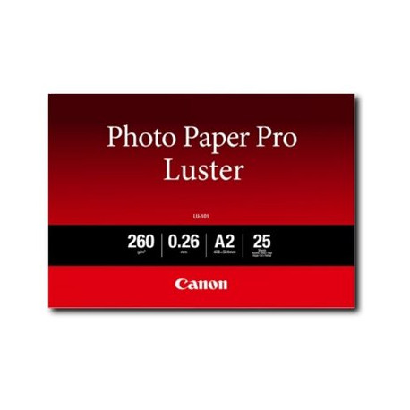 Canon Photo Paper Pro Luster LU-101 - Brillante - 260 micron - A2 (420 x 594 mm) - 260 g/m² - 25 fogli carta fotografica