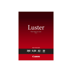 Canon Photo Paper Pro Luster LU-101 - Brillante - 260 micron - A3 (297 x 420 mm) - 260 g/m² - 20 fogli carta fotografica - per 