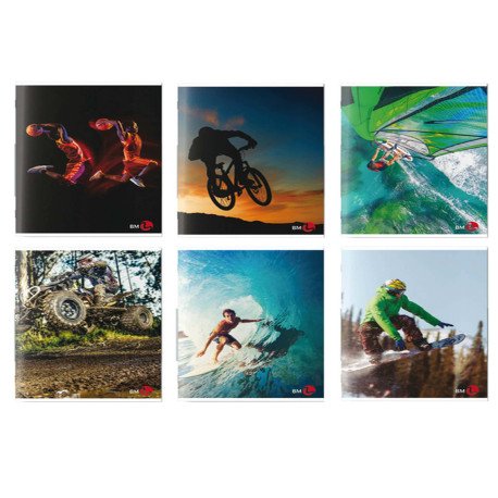 Maxiquaderno Sport fantasia - A4 - 5mm c/margine - 40+2 fogli - 80gr - BM