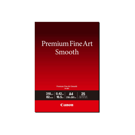 Canon Premium Fine Art Smooth FA-SM2 - Liscia - 16,5 mil - A3 Plus (330,2 x 482,6 mm) - 310 g/m² - 82 libbre - 25 fogli carta f