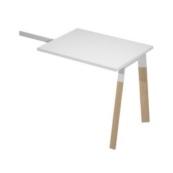 Allungo scrivanie Woody Superior - 80 x 60 x 72,5 cm - piano bianco