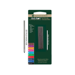 Minirefill per sfera multifunzione  - punta media - nero - Monteverde - conf. 4 pezzi