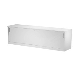 Mobile Agorà - basso - con ante scorrevoli - 185 x 46 x 73 cm - bianco