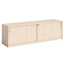 Mobile Agorà - basso - con ante scorrevoli - 185 x 46 x 73 cm - rovere