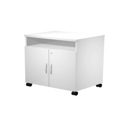 Mobile Agorà - di servizio - su ruote - 68 x 52 x 77 cm - bianco