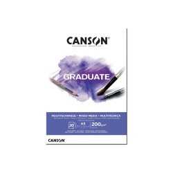CANSON Graduate Mixed Media - Blocco - A3 - 20 fogli - bianco