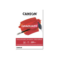 CANSON Graduate Oil & Acrylic - Blocco - A3 - 20 fogli - bianco naturale