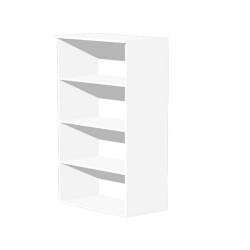 Mobile Easy - alto a giorno - 80 x 35 x 180 cm - bianco