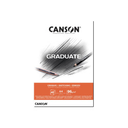 CANSON Graduate Sketching - Blocco - A4 - 40 fogli - bianco