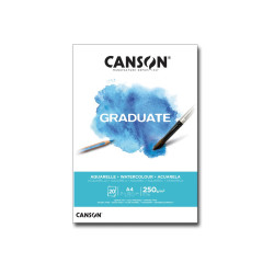 CANSON Graduate Watercolour - Blocco - A4 - 20 fogli - bianco