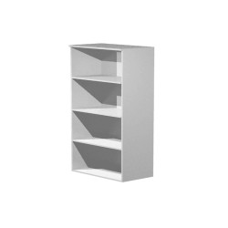 Mobile Easy - alto a giorno - 80 x 44 x 180 cm - grigio alluminio