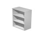 Mobile Easy - medio a giorno - 80 x 44 x 120 cm - grigio alluminio