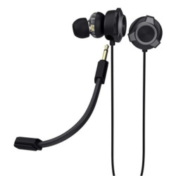 AURICOLARI CON FILO E MICROFONO STACCABILE TRUST PINE GXT 406 - NERO