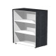 Mobile Prestige - medio a giorno - 82,8 x 43 x 119,8 cm - nero venato