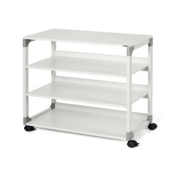 Mobile/carrello Multifunzione System 88 - con ruote - 4 ripiani - 75 x 43,2 x 87,9 cm - grigio - Durable