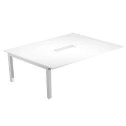Modulo aggiuntivo per tavolo riunioni Agorà - 6 posti - 160 x 120 x 72,5 cm - bianco