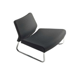 Modulo curva esterna - divanetto Slastic SLL - senza braccioli - nero - Unisit