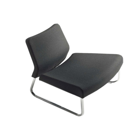 Modulo curva esterna - divanetto Slastic SLL - senza braccioli - nero - Unisit