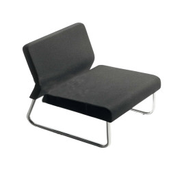 Modulo dritto - divanetto Slastic SLB - senza braccioli - nero - Unisit
