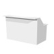 Modulo reception Prestige - sopralzo con desktop incluso  - 120 x 76 x 117 cm - bianco/bianco