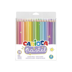 Carioca - Pastello colorato - colori pastello assortiti - 3.3 mm - 1 pezzi (pacchetto di 24)
