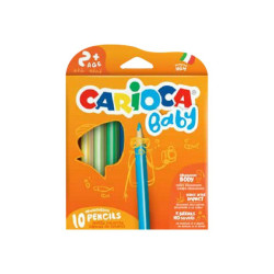 Carioca Baby - Pastello colorato - colori assortiti brillanti - 4 mm (pacchetto di 10)