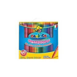 Carioca Joy - Penna punta in fibra - non permanente - colori assortiti brillanti - inchiostro base acqua - 2.6 mm - fine (pacch