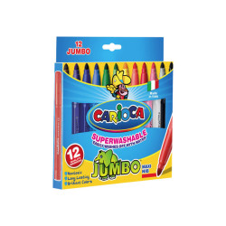Carioca Jumbo - Marcatore - colori assortiti - 4 mm (pacchetto di 12)