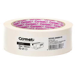 Nastro adesivo - 5 cm x 66 m - PVC - bianco - Comet