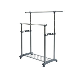 Appendiabiti su ruote Gastone - 2 barre - Perfetto