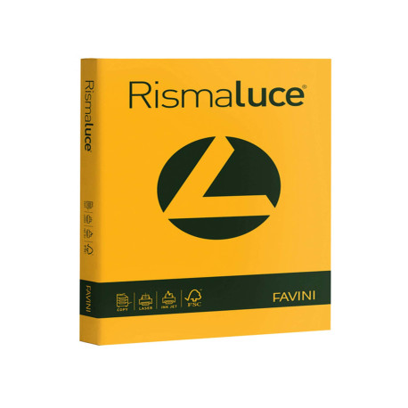 Carta Rismaluce - A4 - 200 gr - giallo oro 52 - Favini - conf. 125 fogli