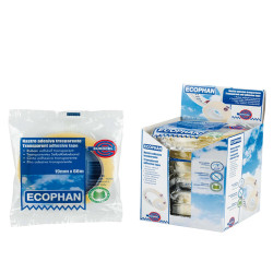 Nastro adesivo Ecophan - confezionato singolarmente - 15 mm x 66 m - acrilico - trasparente - Eurocel