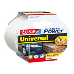 Nastro adesivo Extra Power Universal - 50 mm x 10 m - tela plastificata - bianco - Tesa