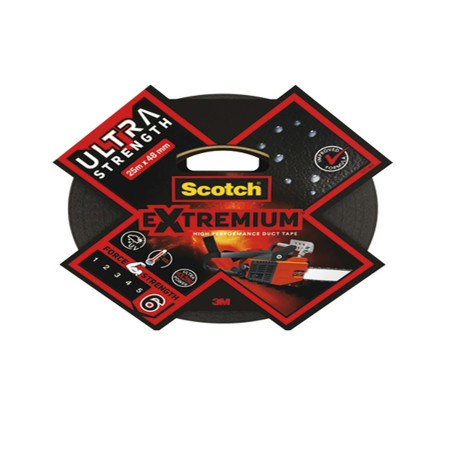Nastro adesivo Extra resistenete - 4,8 cm x 25 m - nero - Scotch