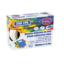 Nastro adesivo telato TPA 200 - 19 mm x 2,7 m - tela plastificata - rosso - Eurocel