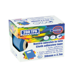 Nastro adesivo telato TPA 200 - 38 mm x 2,7 m - tela plastificata - blu - Eurocel